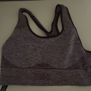 Pink sports bra
